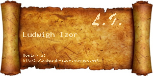 Ludwigh Izor névjegykártya